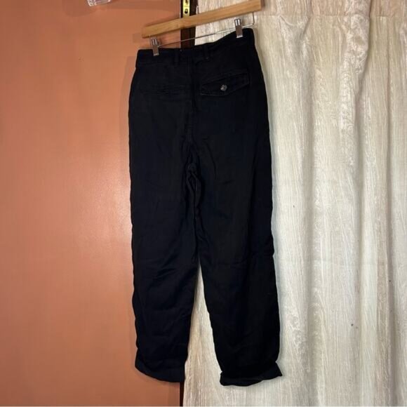 Everlane The TENCEL™ Relaxed Chino Pants Tapered Soft Slouchy Black NWT Size 0 - Picture 5 of 8